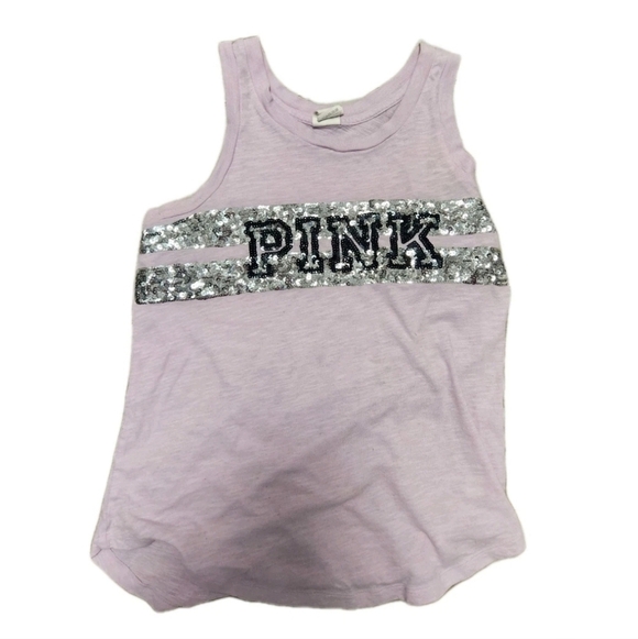 PINK sequin Tank Top Size Small - Picture 1 of 5